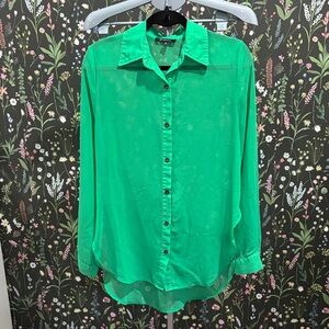 Green Sheer Women's Blouse